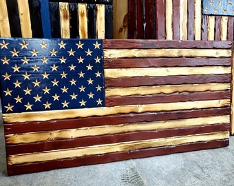 Rustic Flag, Wood American Flag, Pallet American Flag, Wood Flag, Wooden Flag, Wood Sign, Wood Art, Wood Working