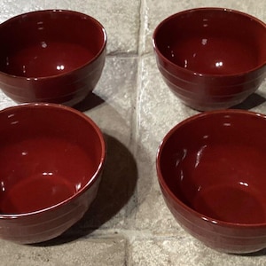 Pfaltzgraff Athena Red Soup Cereal Bowls Set Of 4