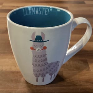 Lamaste! Lama 16 ounce witte koffiemok