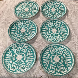 Set of 6 Melamine Dinner Plates 9”