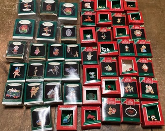 48 - Hallmark Keepsake Miniature Christmas Ornaments ~ 1980’s & 1990’s