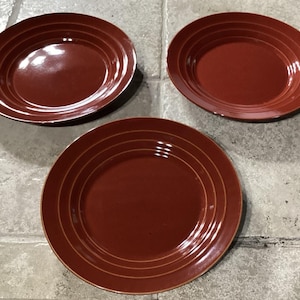 Pfaltzgraff Athena Red 10.75&quot; Dinner Plates Set of 3