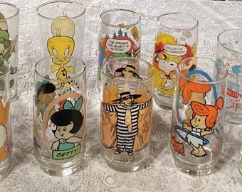 Vtg Pepsi McDonald’s Pizza Hut Peanuts Walt Disney Glasses ~ *Choose Your Glass*
