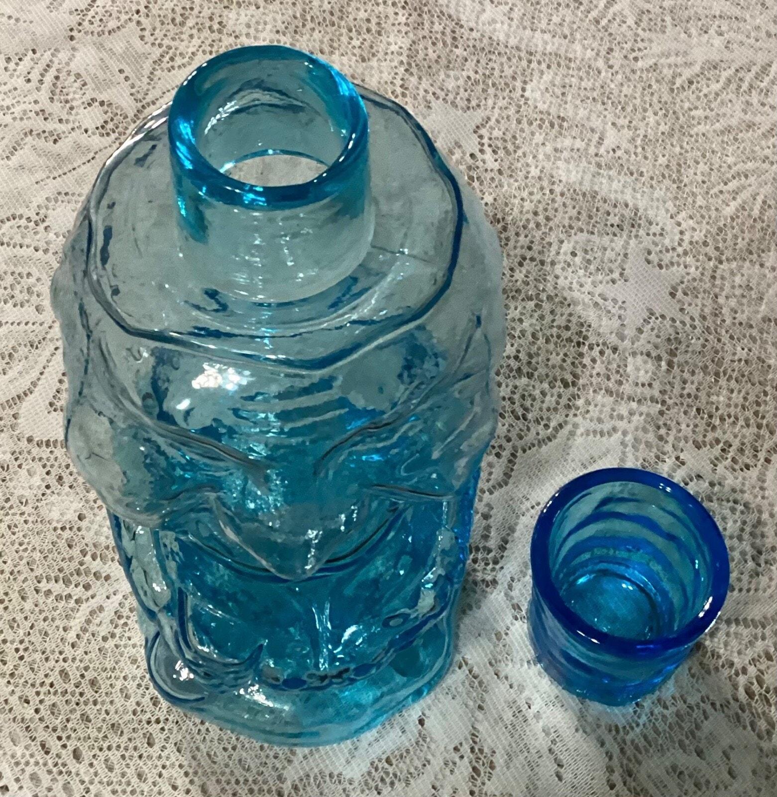 ヴィンテージ 1970年代 ティアラ インディアナ グラス ブルー ジョリー