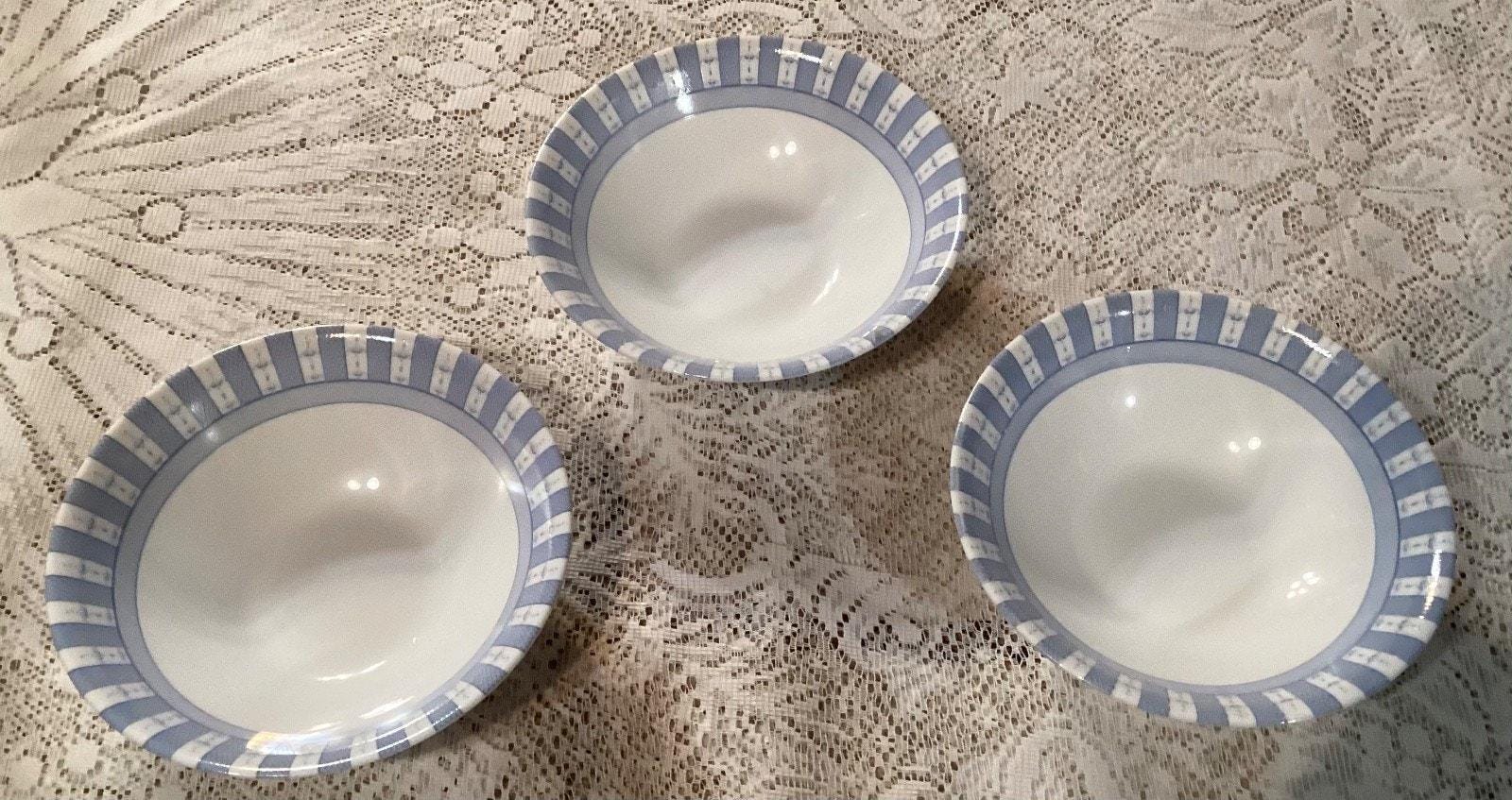 Martha Stewart Summersol Set 6 Ciotole In Vetro Borosilicato Con Coperchio Blu – 1,9L E 1,5L, Lavabili E Multiuso