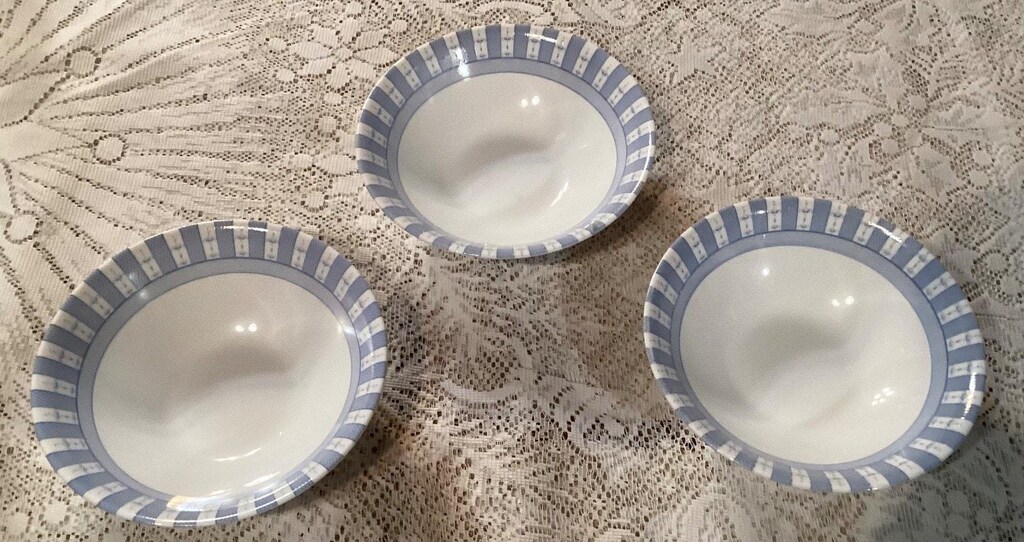 Martha Stewart Summersol Set 6 Ciotole In Vetro Borosilicato Con Coperchio Blu – 1,9L E 1,5L, Lavabili E Multiuso