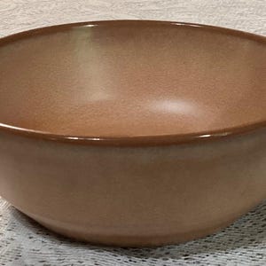 Vintage Frankoma Round Bowl Brown Pottery 7.5”