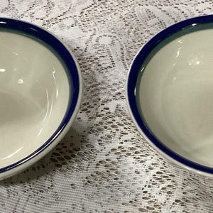 Pfaltzgraff Northwinds Set of 2 Cereal Fruit Dessert Bowls 5.75” Blue Green