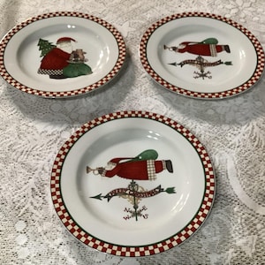 Sakura Debbie Mumm Magie des Weihnachtssalats 8,25 Zoll 3er Teller