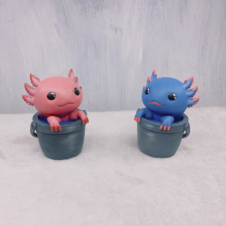 Minecraft Axolotl in a Bucket Figure | Etsy