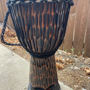 Broken Head - Drum Wood Djembe Drum Mahogany WOOD SHELL, 24” Tall