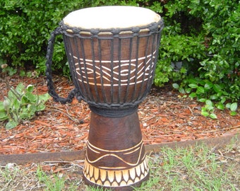 SALE Handmade 16" Tall Djembe Bongo Drum model # M4