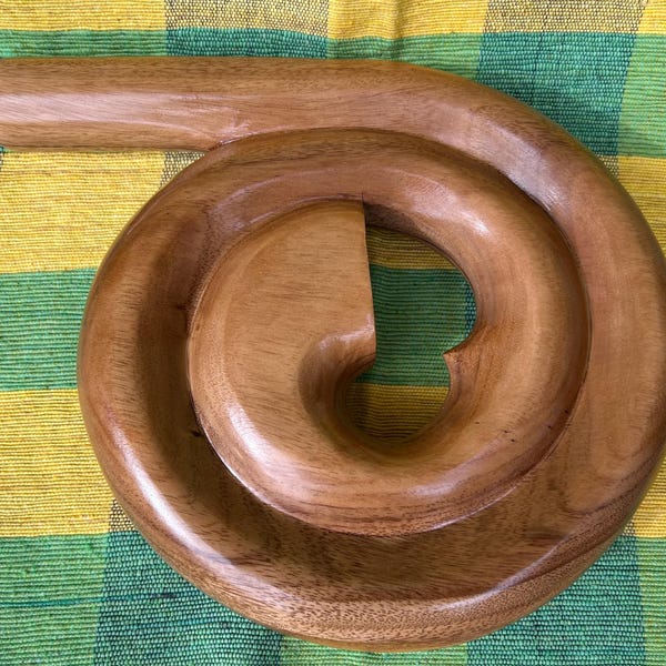 SALE! Handmade Mahogany Travel Snail Spiral Wooden Didgeridoo Hand Carved + FREE BAG