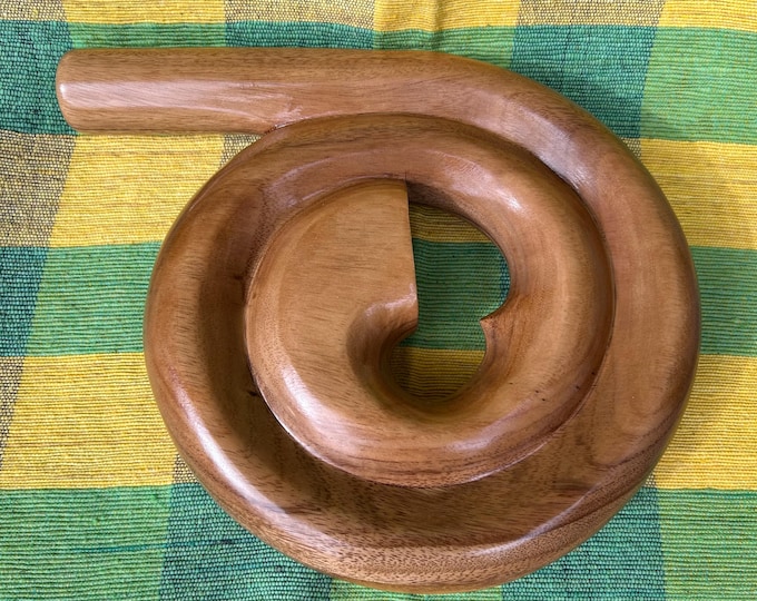 SALE! Handmade Mahogany Travel Snail Spiral Wooden Didgeridoo Hand Carved + FREE BAG
