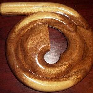 SALE! Handmade Mahogany Travel Snail Spiral Wooden Didgeridoo Hand Carved + FREE BAG