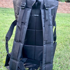 Extra Large, Black 26" Tall x 14" Head Professional Djembe Drum Bag Carrier, Double Layer, Water Proof