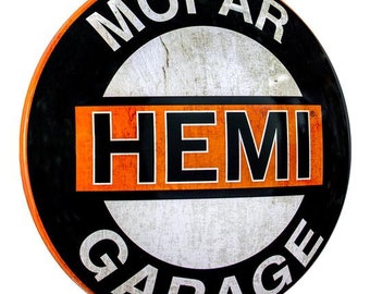 MOPAR HEMI GARAGE 17" ROUND DOME SIGN~MANCAVE BAR SHOP GARAGE MECHANIC DODGE MOPAR HEMI GARAGE 17" ROUND DOME SIGN~MANCAVE BAR SHOP GARAGE MECHANIC DODGE