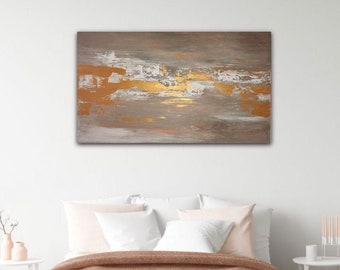 Original Modern Contemporary Abstract Acrylic Artwork on stretched canvas on wood, housewarming gift
