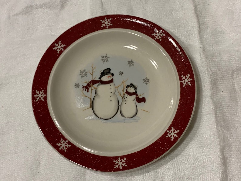 Vintage Christmas Dishes Christmas Dishes Snowman Dishes Etsy