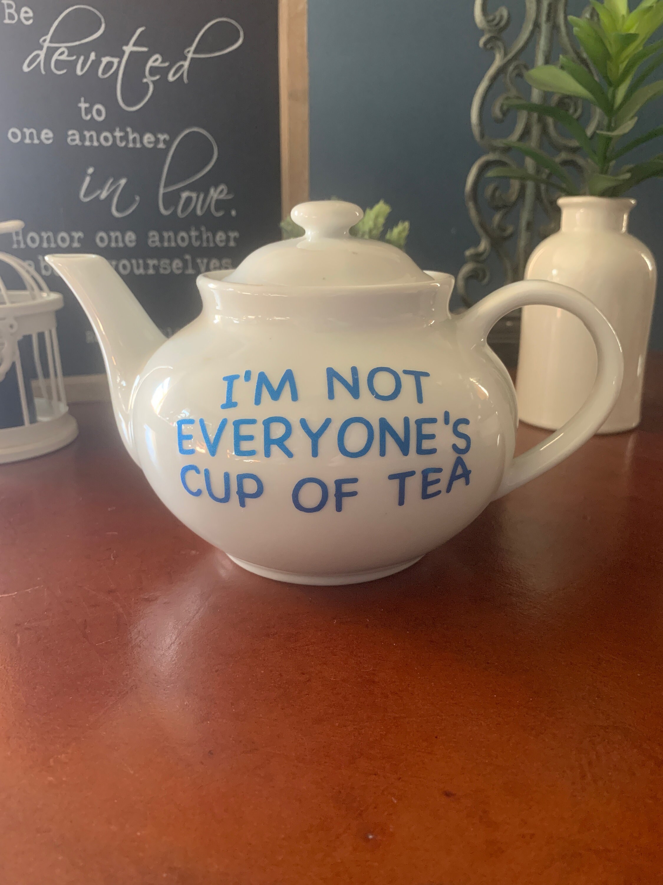 I'm not everyone's cup of tea Vintage Teapot Etsy
