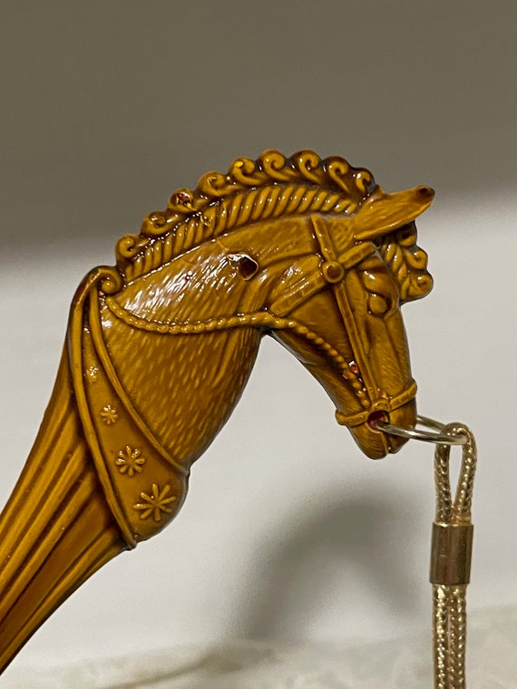 Shoehorn, Brush Shoehorn Set Horse, VTG Horse Sha… - image 6