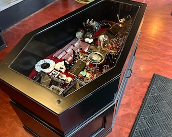 Coffin Shaped Display/Storage Cabinet