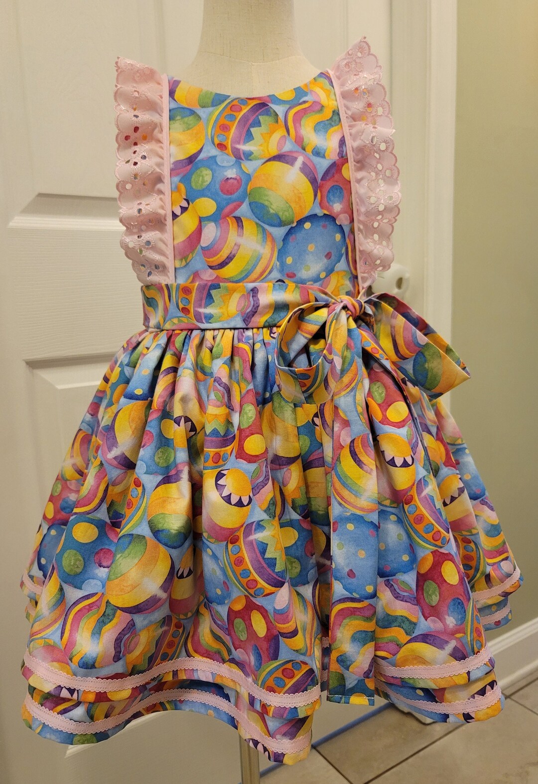 Easter Dress With Easter Egg Print 4T/5T Etsy