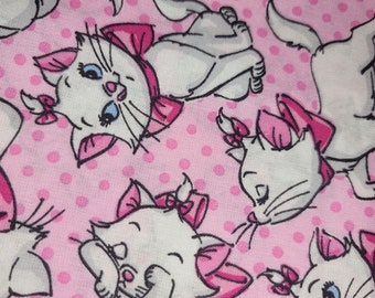 Aristocats Marie print fabric 100% cotton 1yd x 43in (91.44cm x 109.2cm)