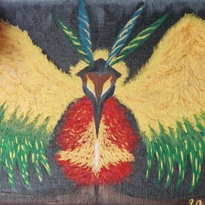 Abstract Oil painting of an Esoteric mascot by an independent artist