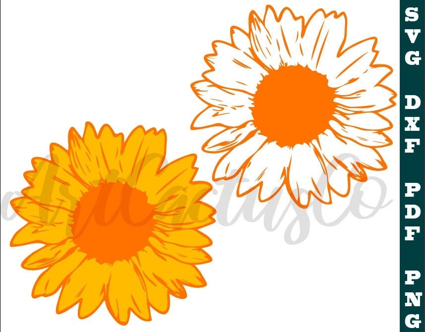 Download Sunflower Svg Sunflower Monogram Svg Svg Files For Cricut Etsy