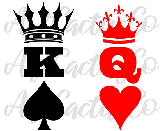 Download His Queen Svg Valentines Day Gift Her King Svg King And Etsy