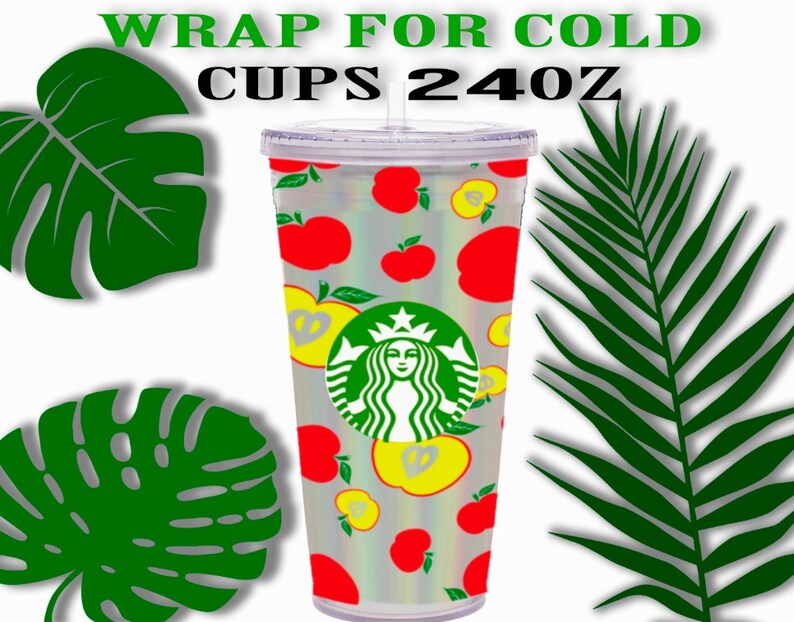 Download Teacher Apple Starbucks Cup decal starbucks wrap svg Svg ...