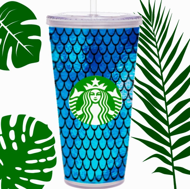 Starbucks Mermaid Scales Wrap SVG For Starbucks Venti Cold ...