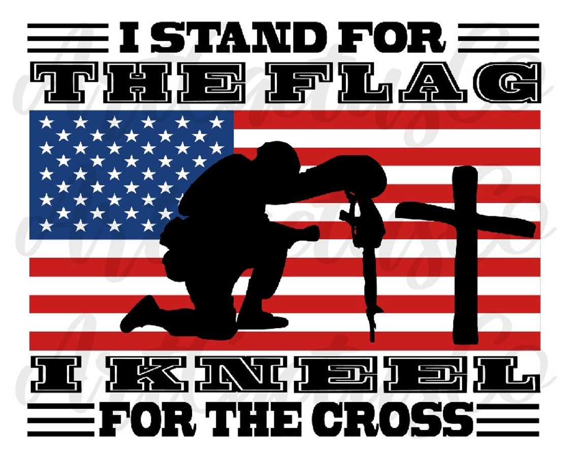 I Stand for the Flag I Kneel for the Cross T-Shirt Patriotic | Etsy