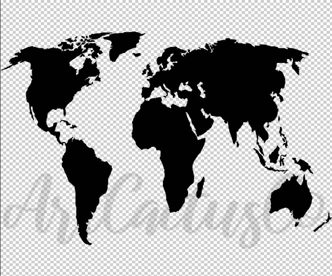 World Map Svg World Svg Travel Svg Map Svg Map Silhouette Etsy Images