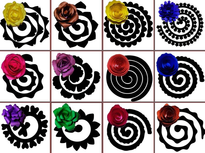 Free Free Cricut Rolled Flower Template Svg 560 SVG PNG EPS DXF File