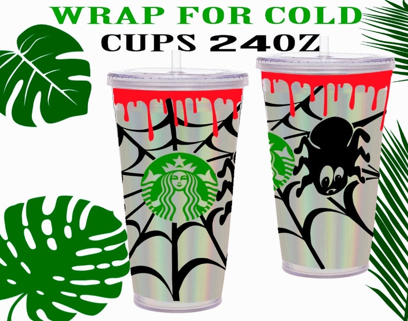 Download Starbucks Halloween Wrap SVG For Starbucks Venti Cold Cup ...