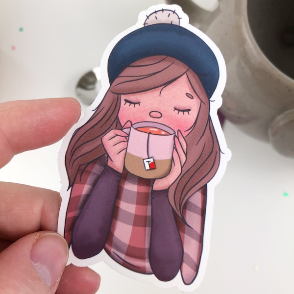 Tea-Time - Sweet sticker for your planner - kawaii sticker - emoji - SonjasTurnipArt