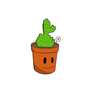 Lindo Steve el Cactus Pegatina