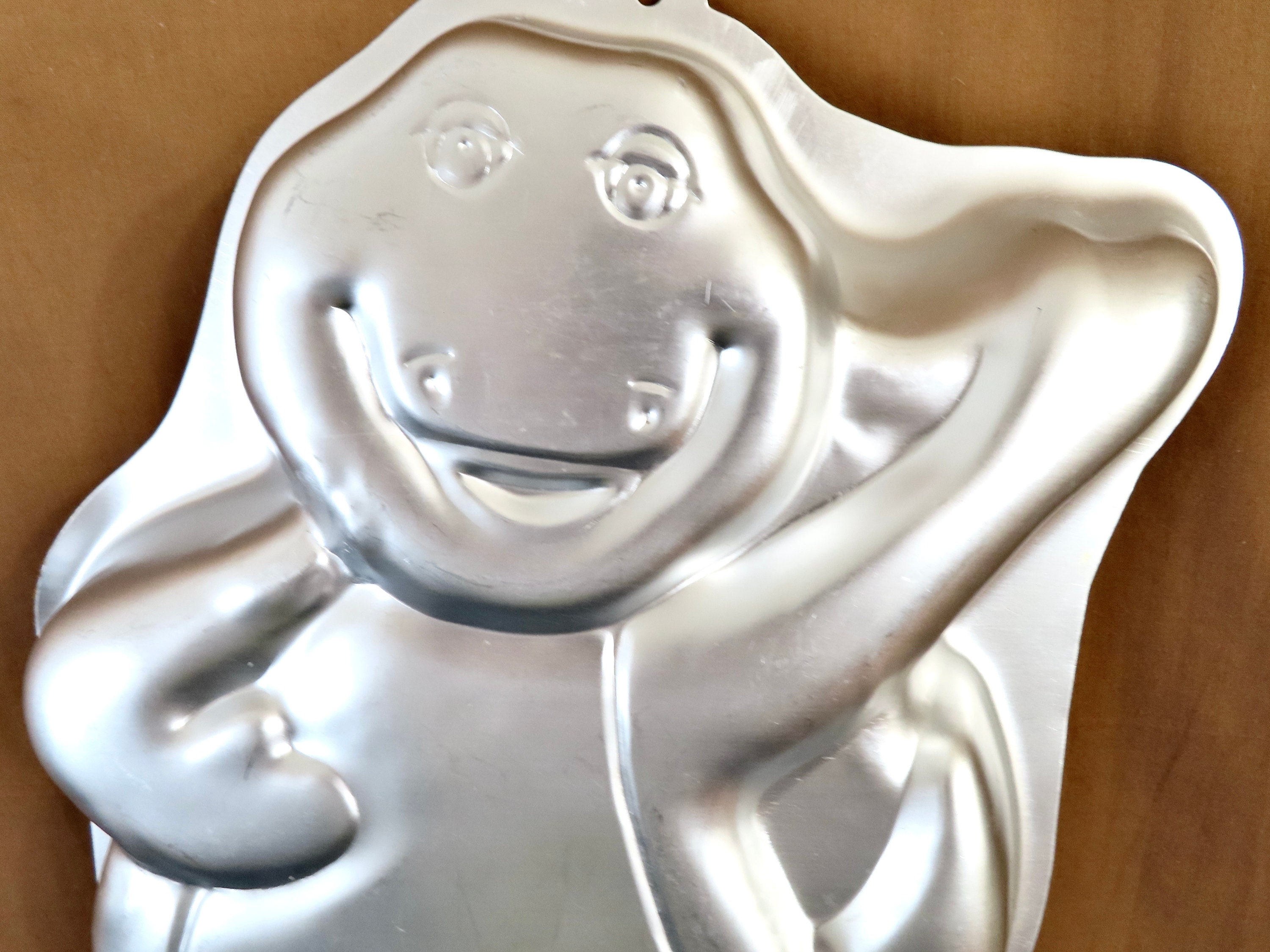 Vintage Barney Wilton Character Cake Pan Purple Green Birthday Etsy