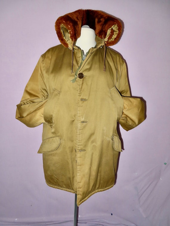 Vintage Parka Army Air Force 1940s WWII B-10 Mili… - image 3