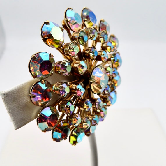 Vintage Iridescent Brooch Pin 40s 50s 60s Jewelry… - image 7