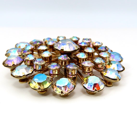 Vintage Iridescent Brooch Pin 40s 50s 60s Jewelry… - image 4