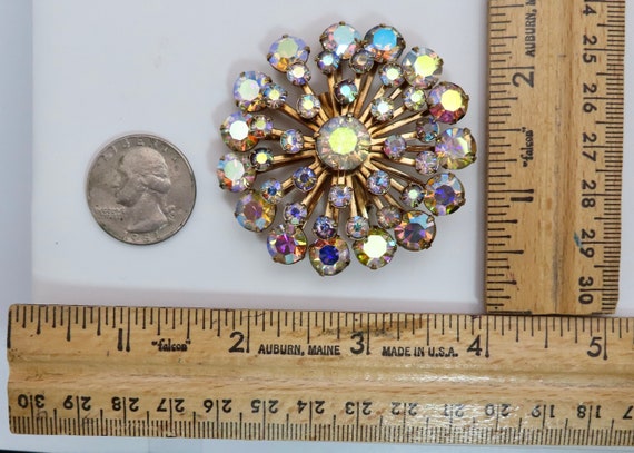 Vintage Iridescent Brooch Pin 40s 50s 60s Jewelry… - image 6