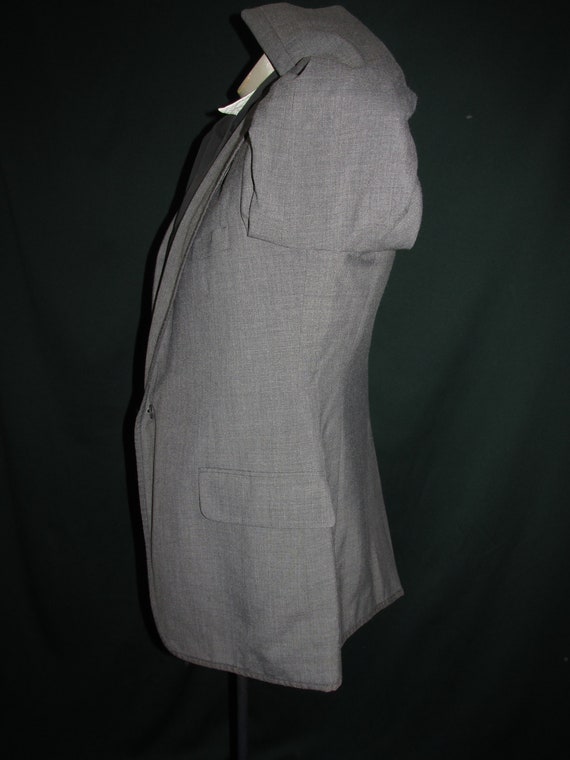 Gray Tuxedo Jacket Vintage Coat Tropical Formal 4… - image 4