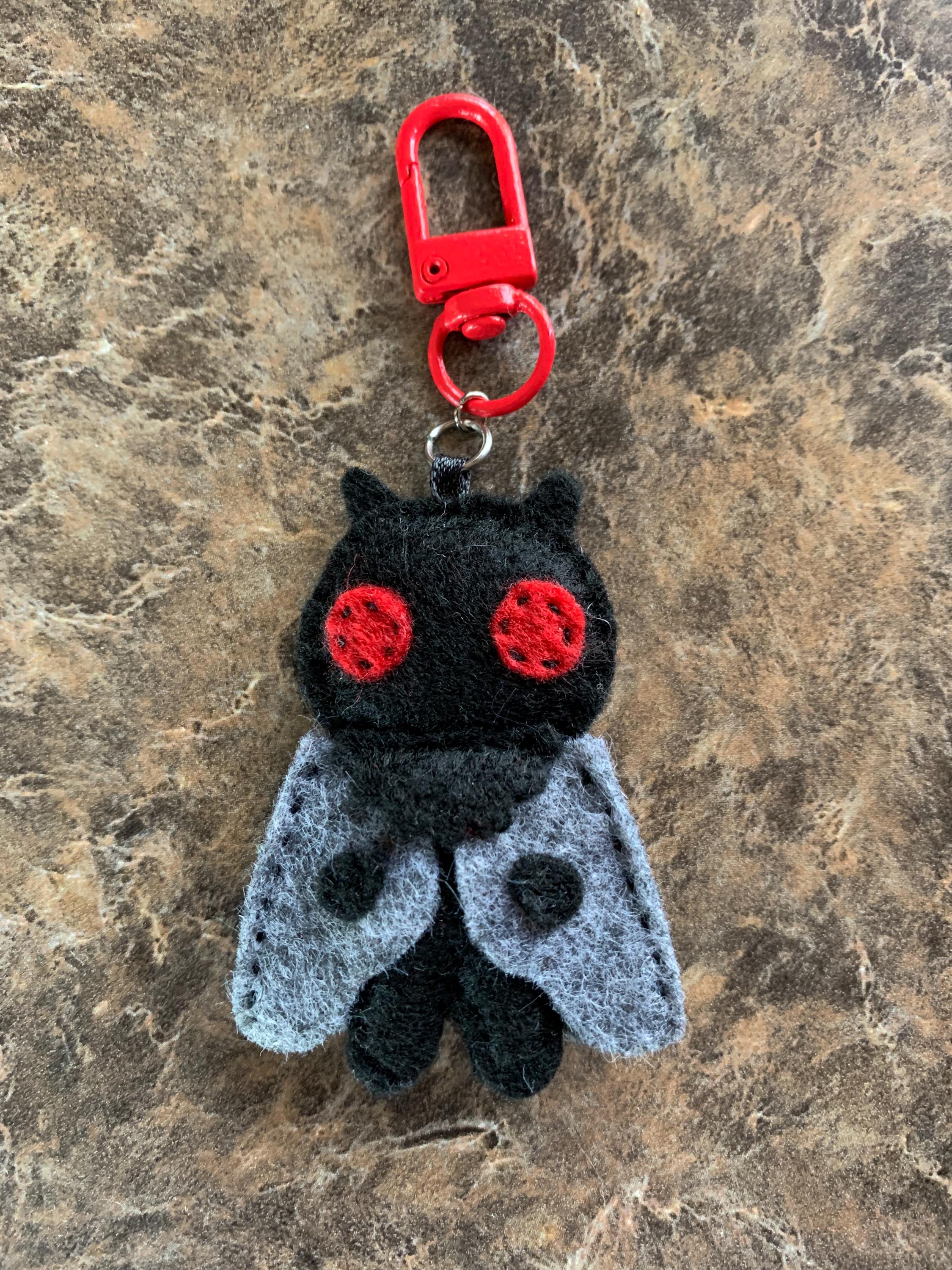 Mothman Key Chain Felt Mothman Keychain - Etsy