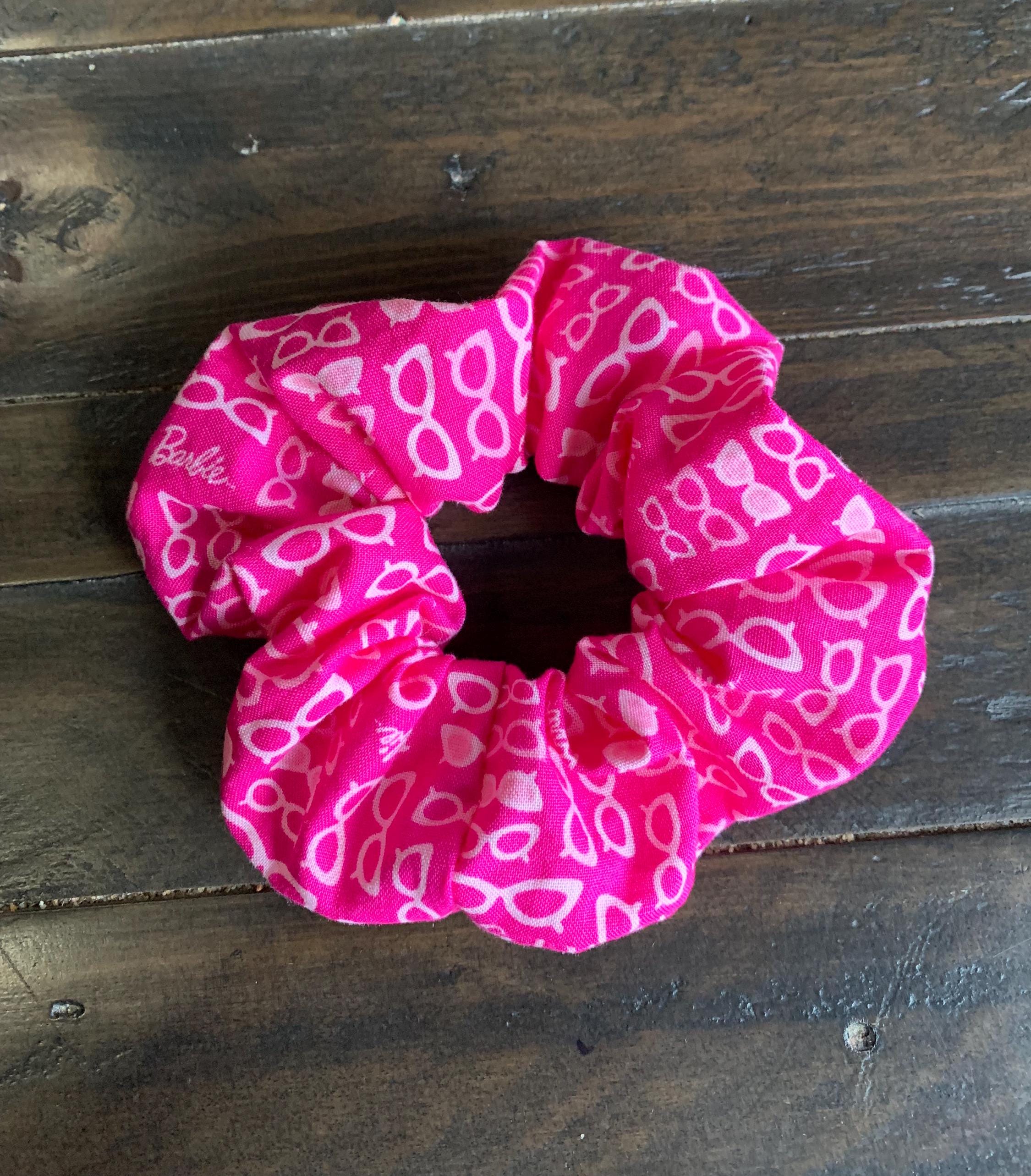 ♥️ FREE with any purchase ?? Barbie style pink metallic shiny hair scrunchie Jumbo Scrunchie – Barbie style Satin silk hair scrunchie  main image 4