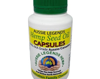 Aussie Legends Hemp Seed Oil Capsules (60 X 1000mg Soft Gel Capsules)
