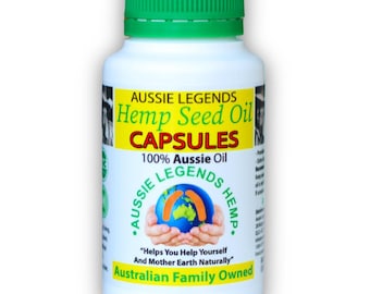 Aussie Legends Hemp Seed Oil Capsules (60 X 1000mg Soft Gel Capsules)