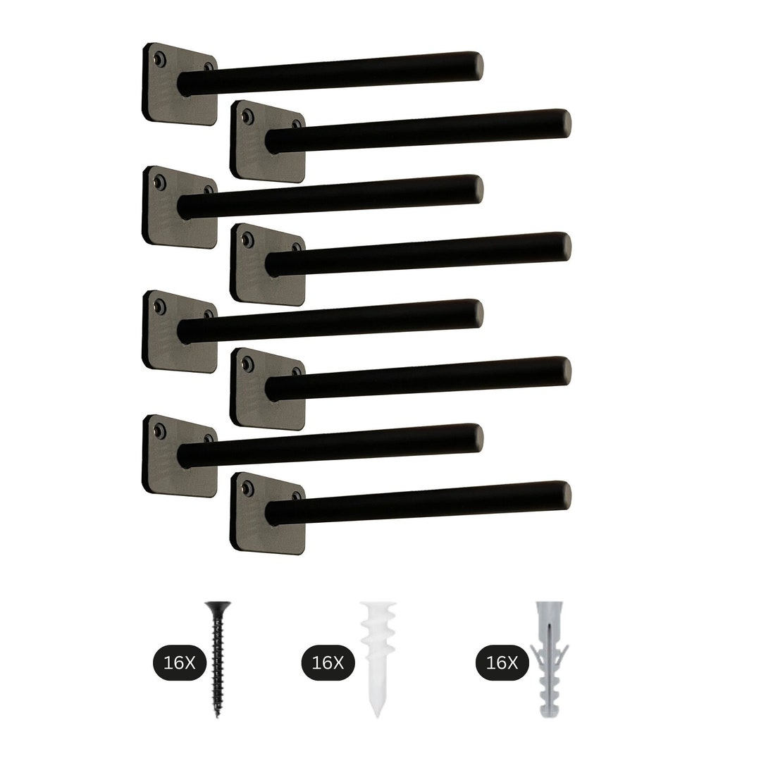 8 Pcs 6 Solid Steel Floating Shelf Bracket Hidden Shelf Bracket Shelf